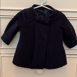 Baby girl navy blue pea coat